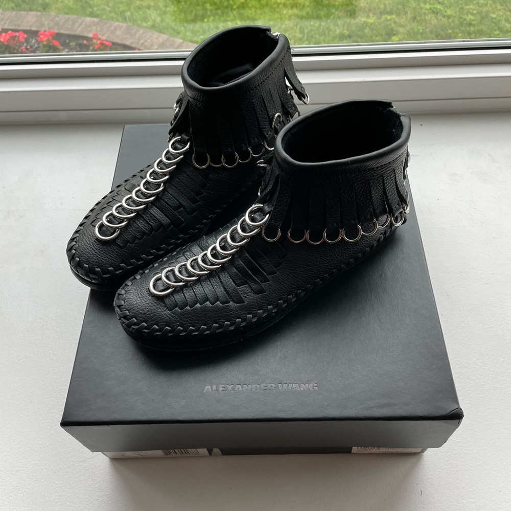 Alexander Wang Montana Moccasins black leather 6.5